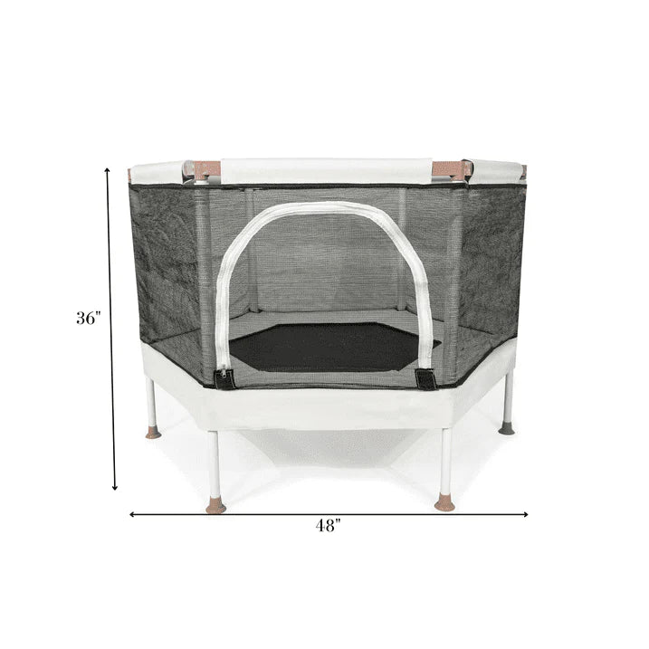 🎈Square House Kids Trampoline, Aesthetic Indoor and Outdoor Toddler Trampoline with Safety Net, Basketball Hoop, 220lb Capacity, Ultra Safe No-Gap Design