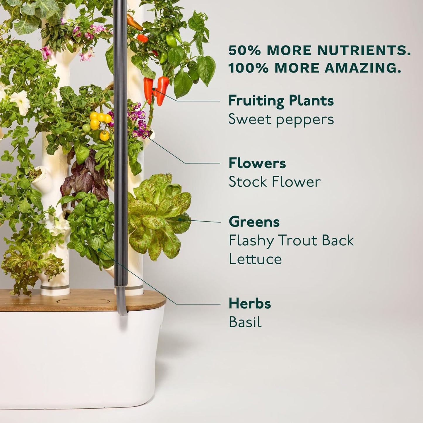 🥦Hydroponics Growing System Kit & Vertical Indoor Garden Planter | Smart Herb Garden | Includes 16 Non-GMO Indoor Plants, Herbs, Vegetables & LED Grow Light for Your Home Gardening System
