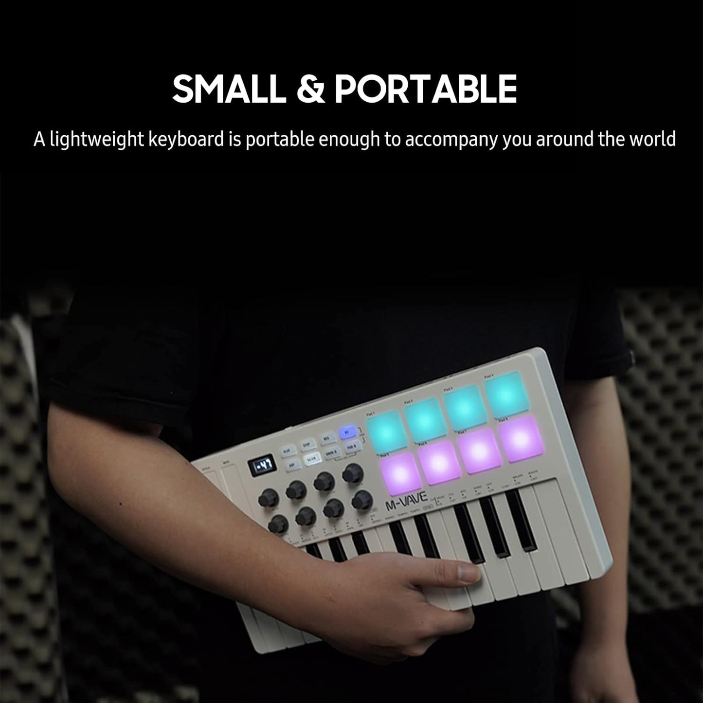 🔥25-key MIDI control keyboard mini portable USB keyboard MIDI controller, DJ