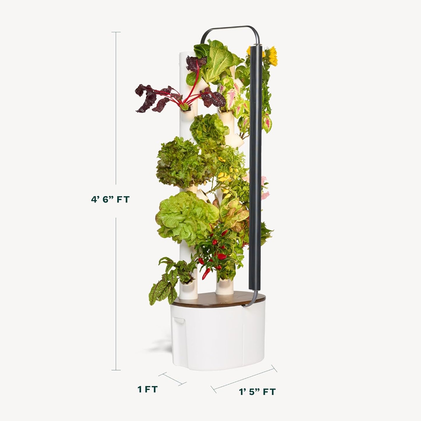 🥦Hydroponics Growing System Kit & Vertical Indoor Garden Planter | Smart Herb Garden | Includes 16 Non-GMO Indoor Plants, Herbs, Vegetables & LED Grow Light for Your Home Gardening System