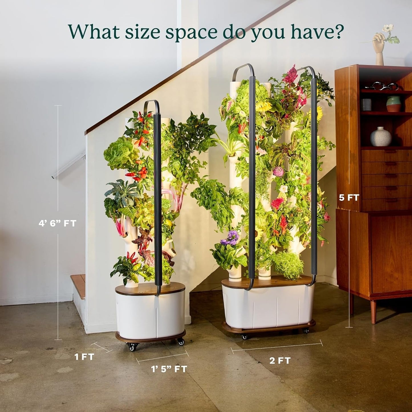 🥦Hydroponics Growing System Kit & Vertical Indoor Garden Planter | Smart Herb Garden | Includes 16 Non-GMO Indoor Plants, Herbs, Vegetables & LED Grow Light for Your Home Gardening System